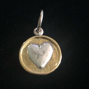 Heart charm pendant totally loved CHARMING MOMENT 925 Sterling silver brass